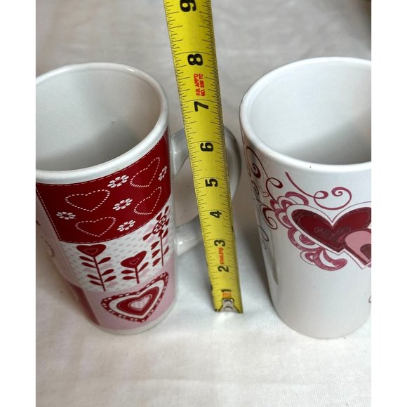 Full of Love Hearts His and Hers Ceramic Coffee Tea Cup with Handle Atico Two - Picture 4 of 7